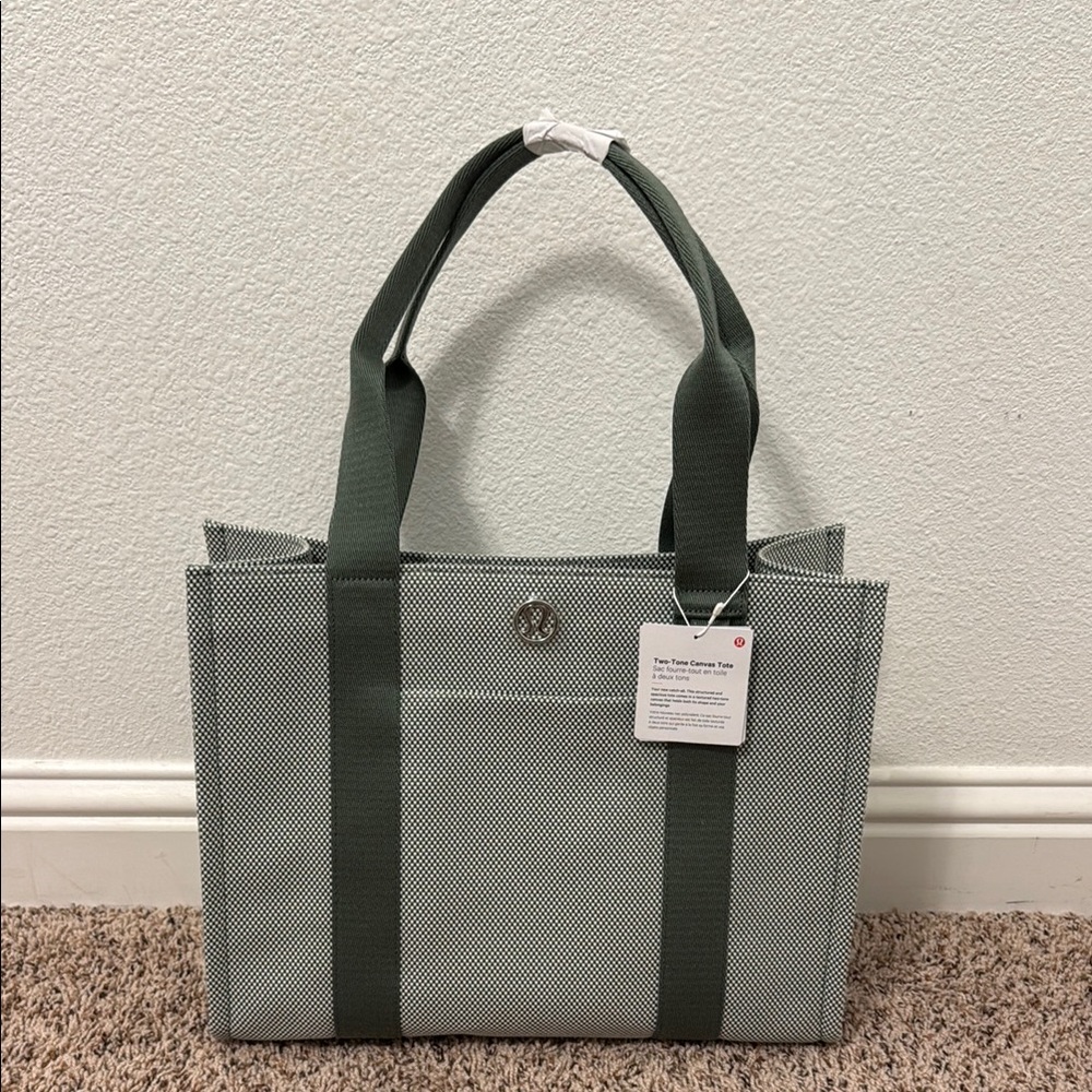lululemon athletica Green and Gray Tote Bag